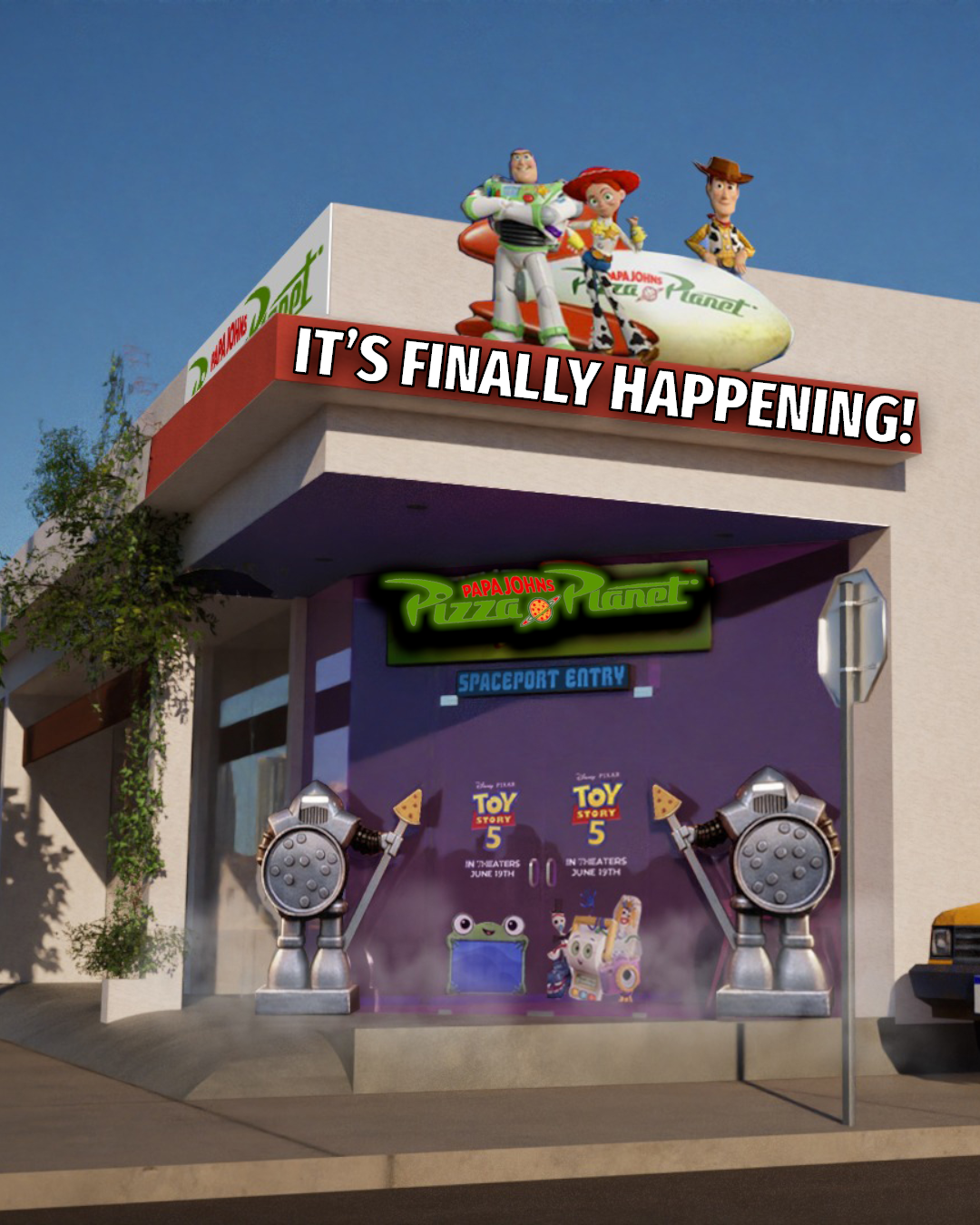 Papa Johns Pizza Planet Toy Story 5